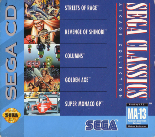 Sega Classics Arcade Collection 5-in-1 box art for Sega CD